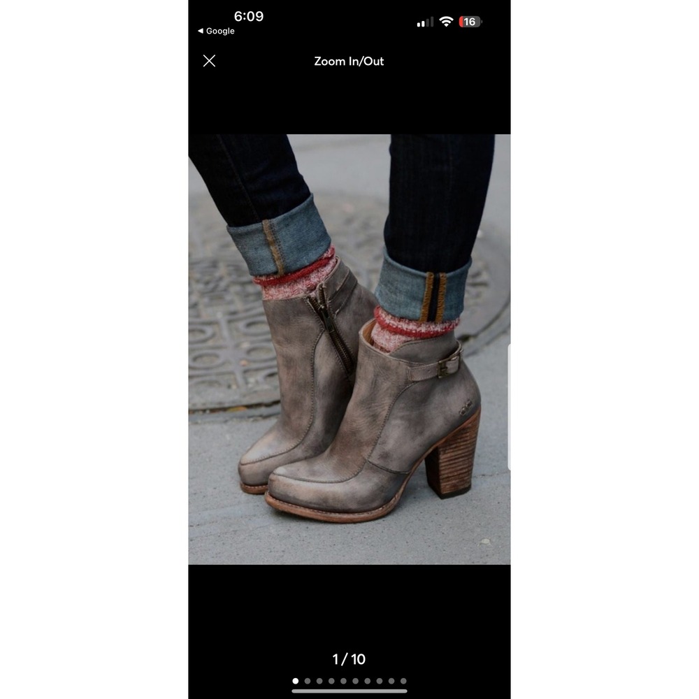 Bed Stu Isla‎ Cobbler Leather in Taupe Size 7 Distressed Ankle Boot